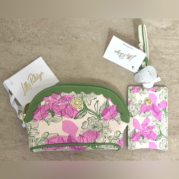 Lilly Pulitzer Sunset Shadows Luggage Tag and Sunset Shadows Small Pouch - Picture 7 of 14